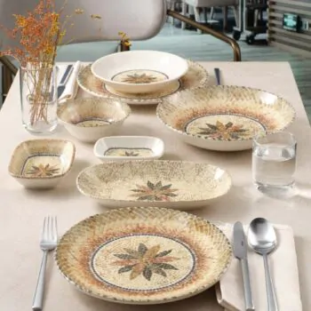 Legado 20-Piece Premium Porcelain Dinner Set – A Celebration of Nature & Heritage