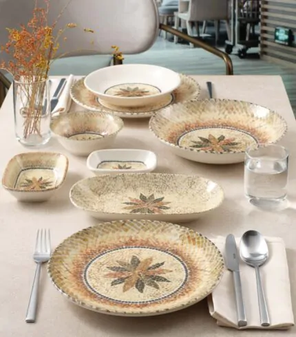 Legado 20-Piece Premium Porcelain Dinner Set – A Celebration of Nature & Heritage